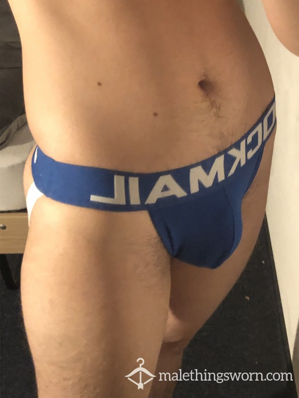 Blue Men's Jockmail Jockstrap