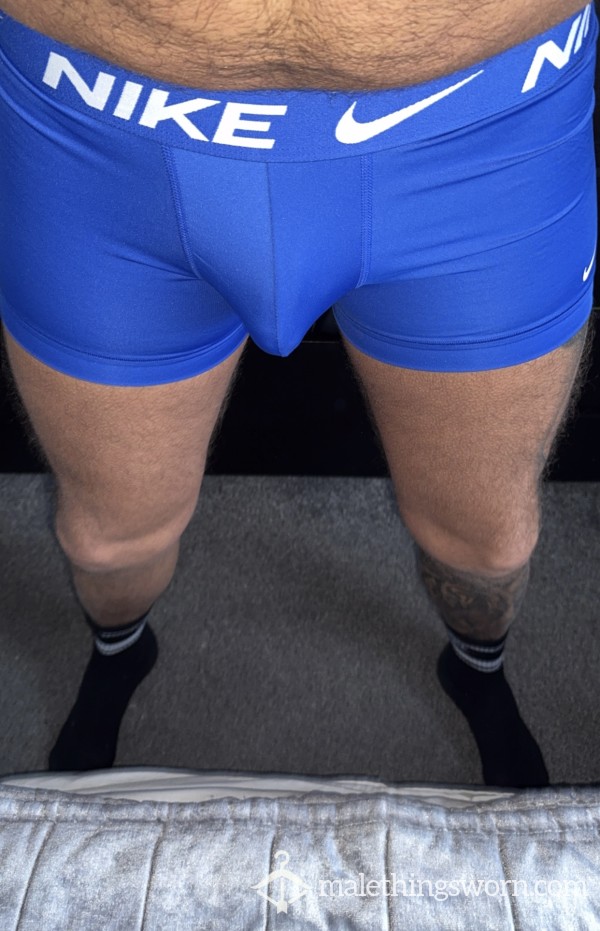 Blue Microfibre Tight Trunks - L