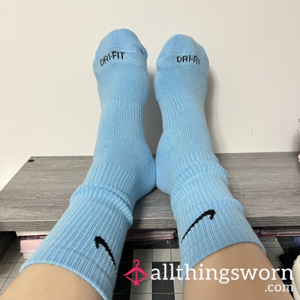 Blue Nike Crew Socks