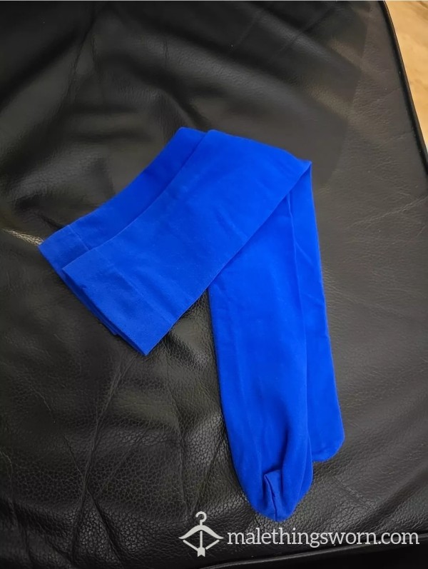 Blue Nylon Dress Socks