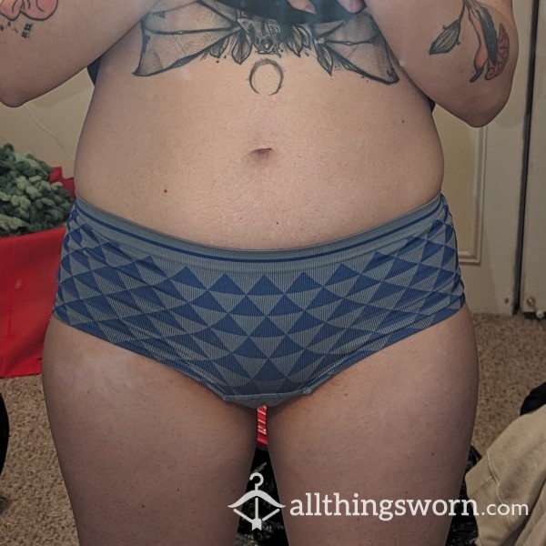 Blue Patterned Boyshorts