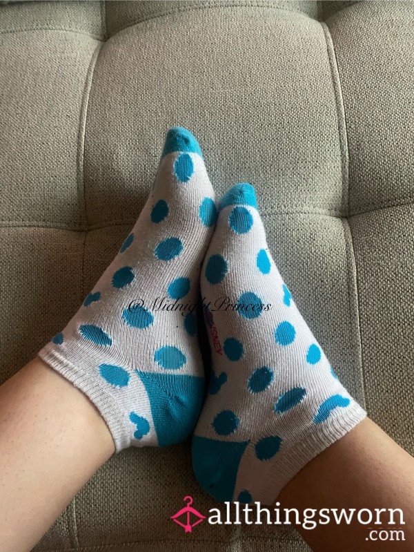 Blue Polka Dot Disney Socks