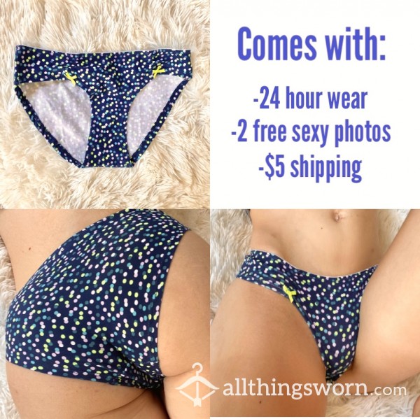 Blue Polka Dot Panties