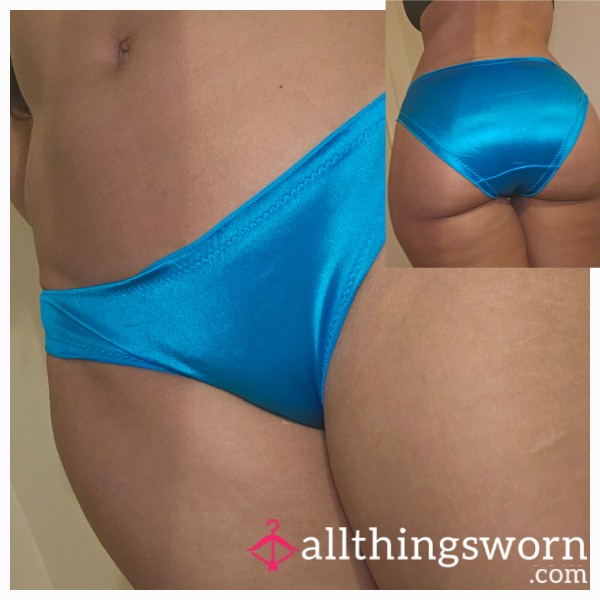 Blue Satin Panties