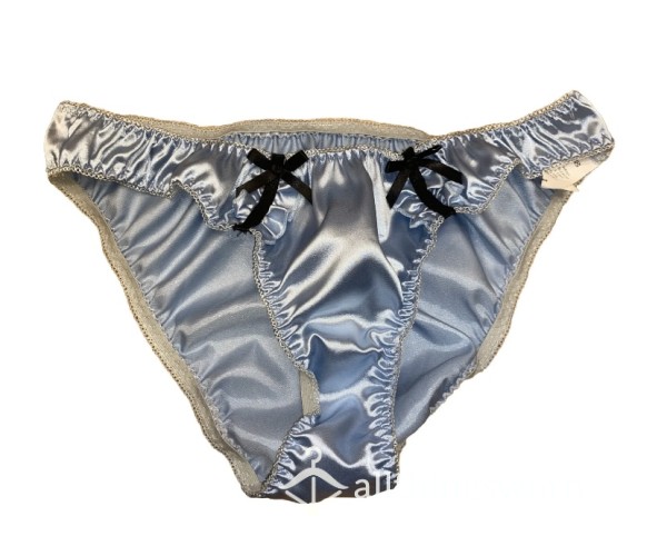 Blue Satin Sissy Knickers L 12-14