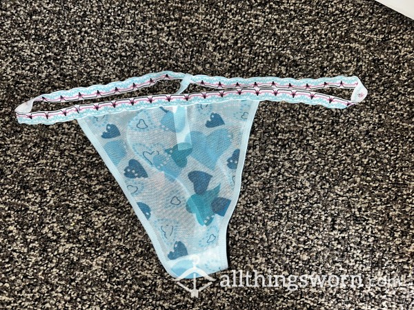 Blue S**y Heart G-String