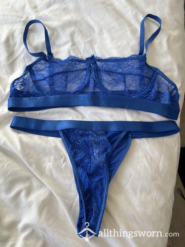 Blue S**y Lingerie Set - Can Wear For Pics For You Too!