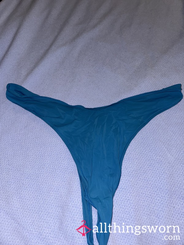 Blue Skims Thong