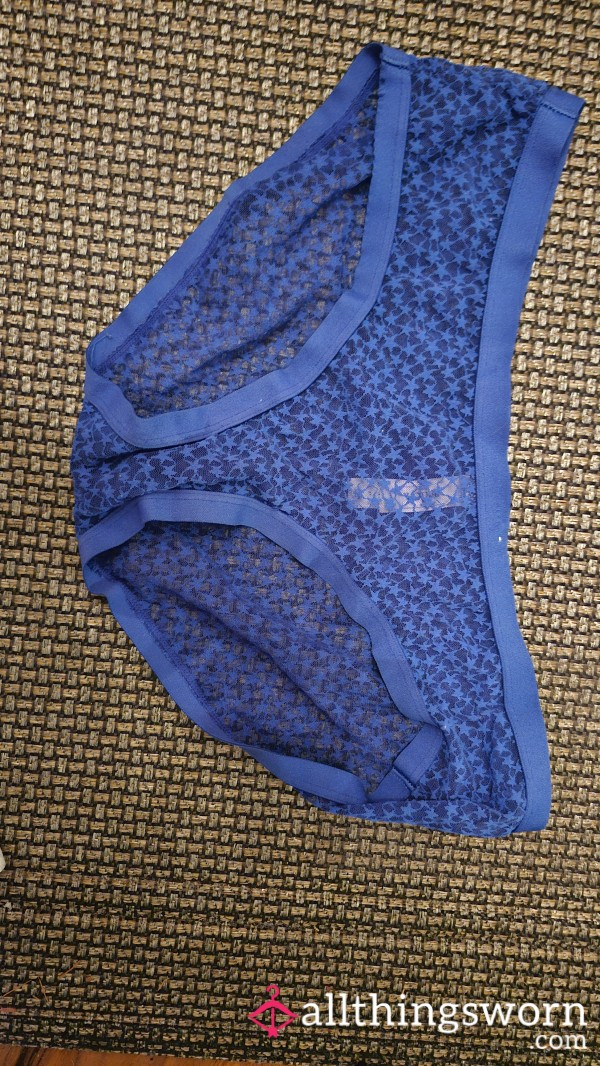 Well Worn Blue Star Sheer Panties