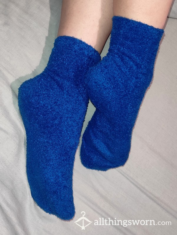 Blue Terry Socks