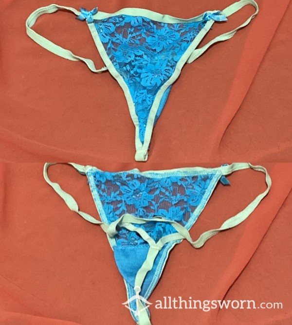 Blue Thong - Medium