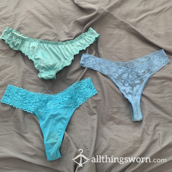 💙BLUE THONGS💙 Lace, Cotton, Satin - You Pick!