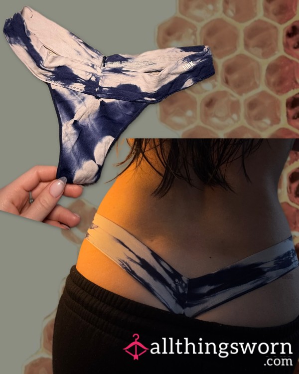 Blue Tie Dye Thong