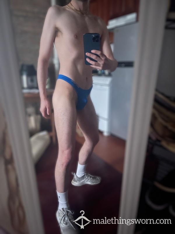 Worn Blue Thong