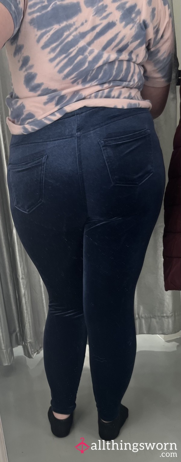 Blue Velvet Jeggings