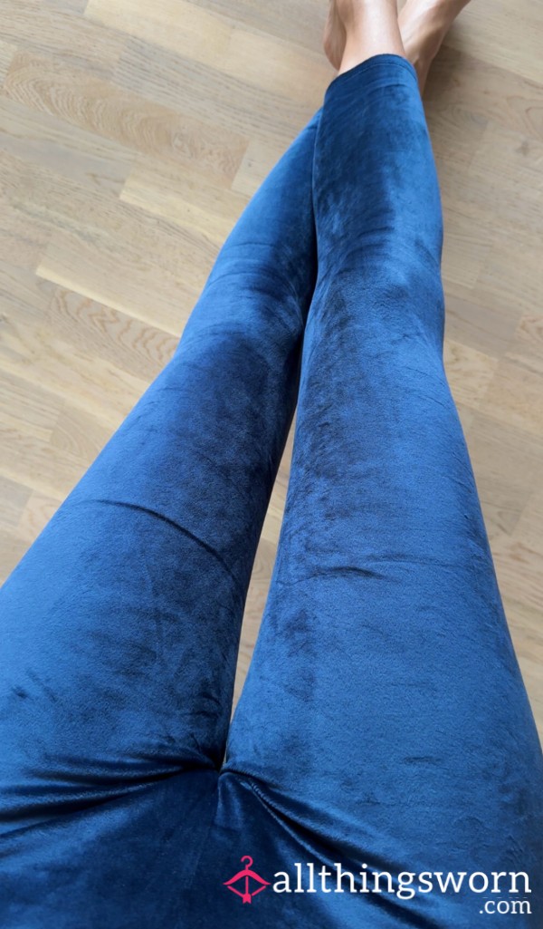 Blue Velvet Leggings