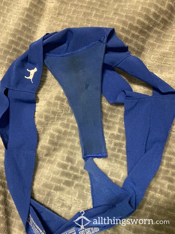 Blue Victoria’s Secret Thong Worn