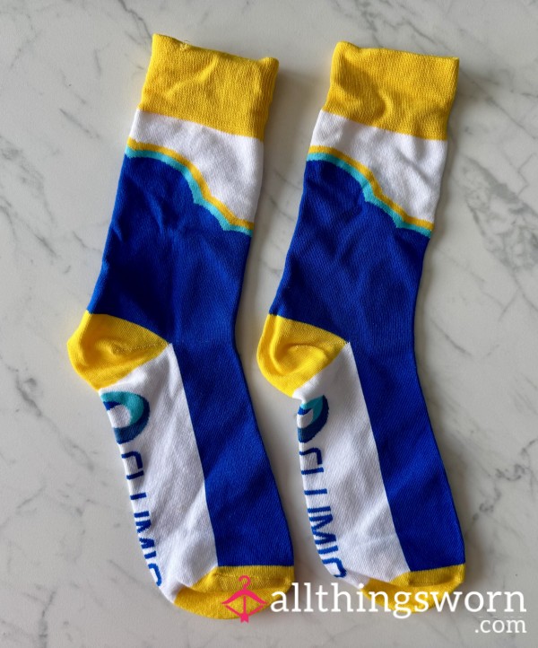 Blue White And Yellow Socks