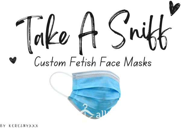 Blue & White Fetish Face Masks