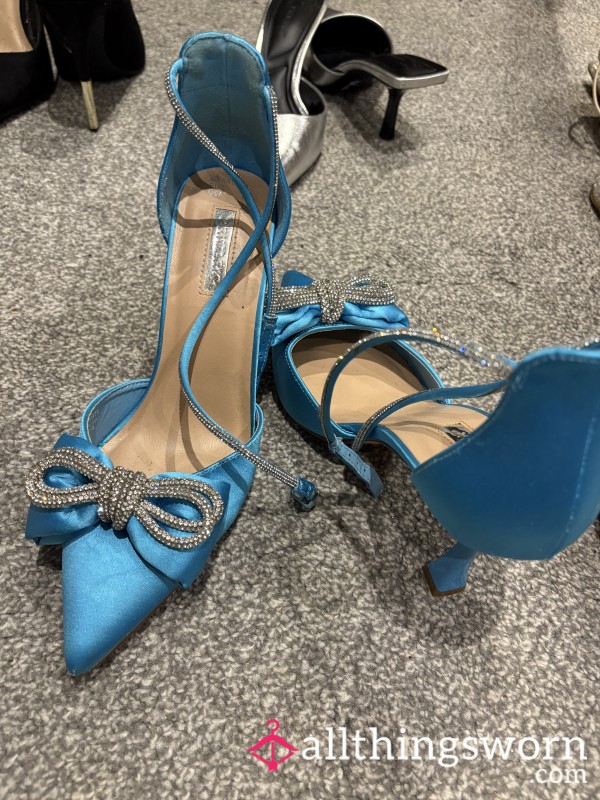 Blue Worn Heels. FREE LINGERIE OR FFET PHOTO WITH PURCHASE