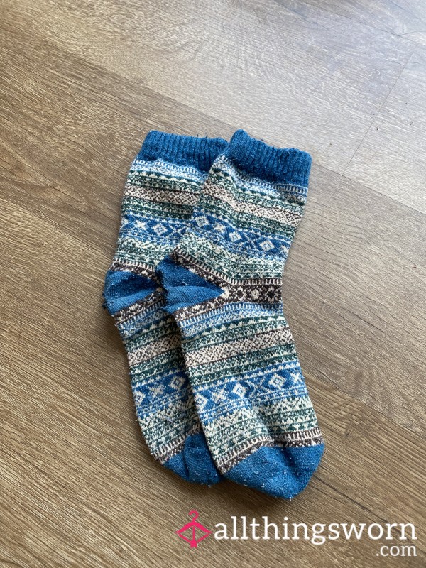 Blue Wornout Socks