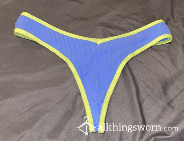 Blue & Green Cotton Thong