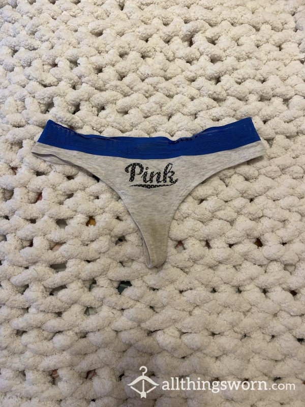 Blue/white PINK Thong