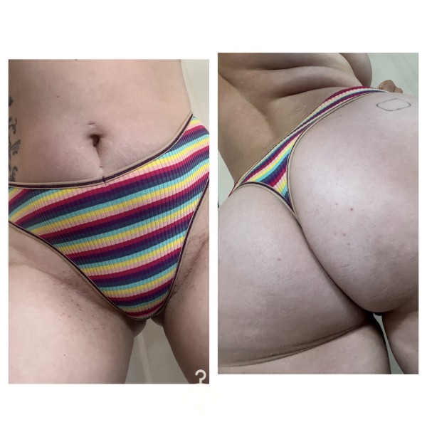 Bold Stripey Stretchy Thong 🏳️‍🌈