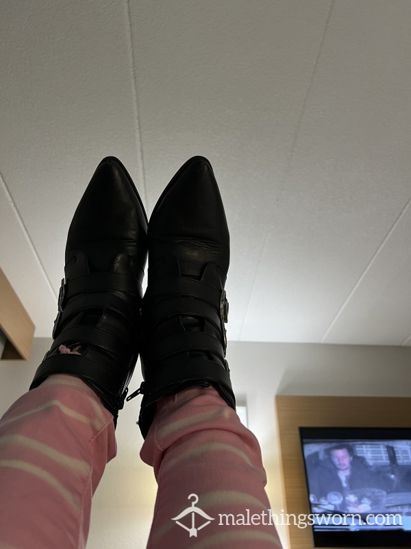 Boots With Heels  - Day Off Shoes - Favorites - Owned Since 2019! (worn To Gay Pride 6-11 And F**kED IN🍆)(Includes Private Story To My Time At Gay Pride, The Gay Club, And Afterwards) 😈🍆💧🤫 (S