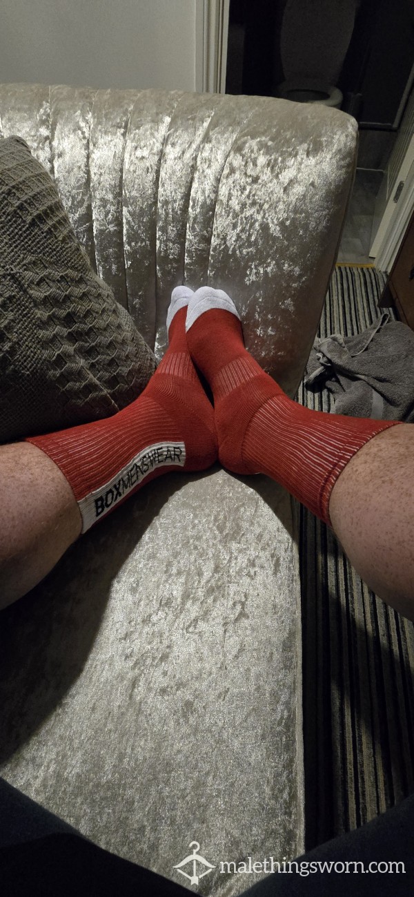 Box Menswear Red Socks