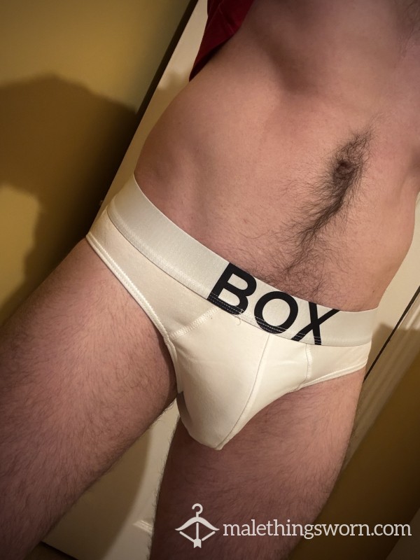 Box Menswear White Briefs