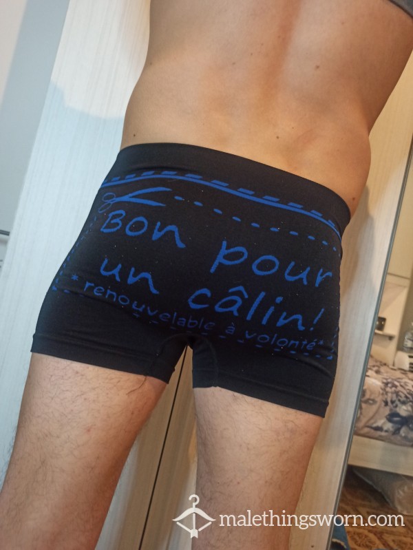 Boxer Da Uomo Neri Con Scritta Underwear