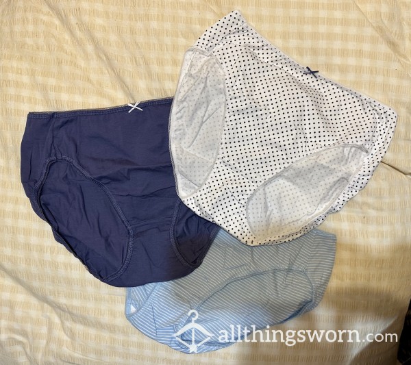 Soft Cotton Knickers - A**orted Blues