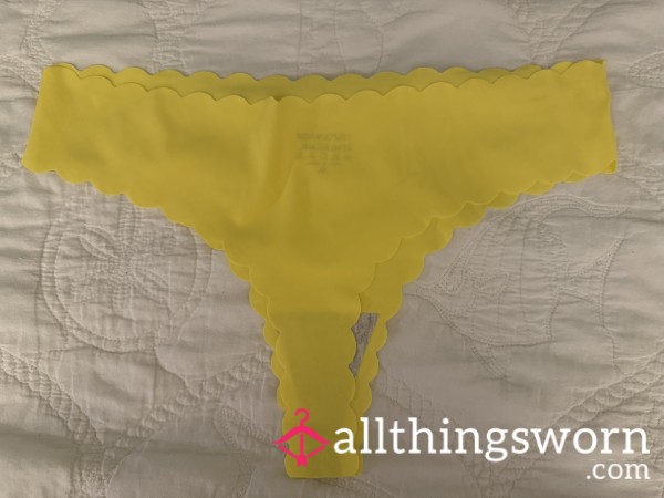 Brand New Yellow Seamless Thong