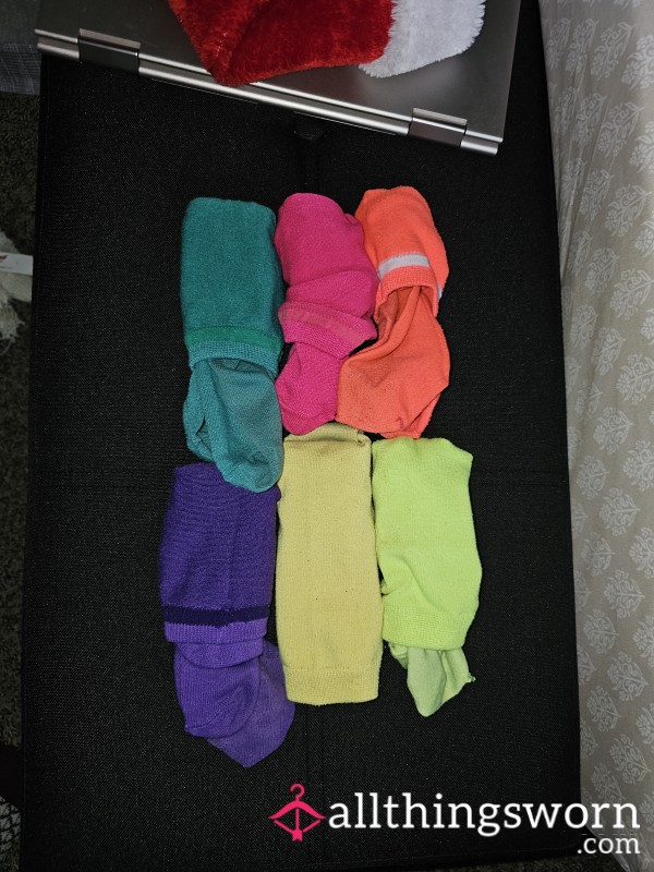 BRIGHT Crew Socks! 3 Days Of Wear