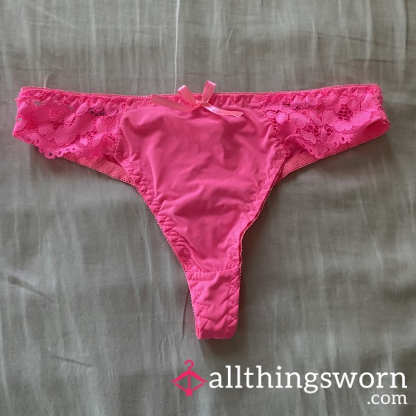 Bright Fluoro Pink G-String