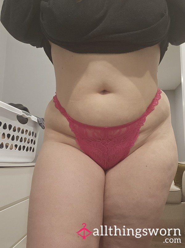 Bright Pink Lace Panties