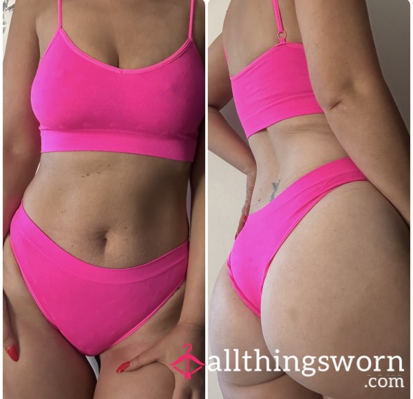 Bright Pink Lingerie Set