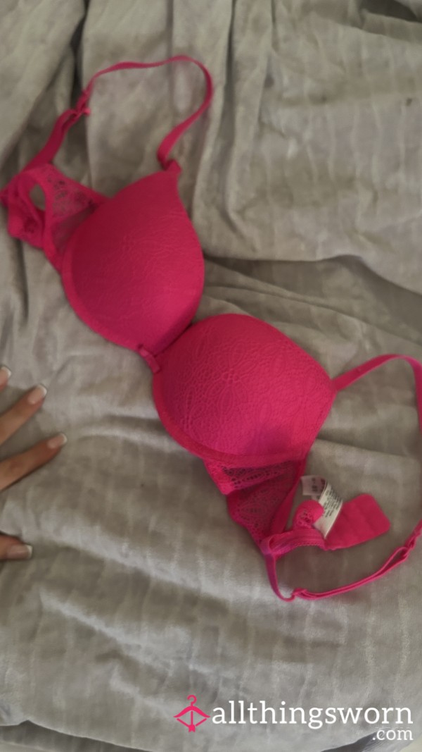 Bright Pink Push Up Bra