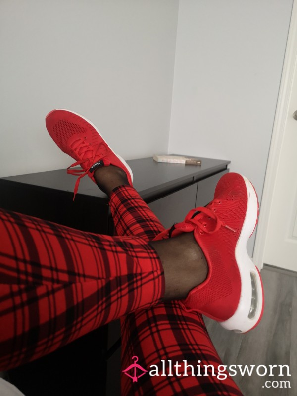 Bright Red Sneakers