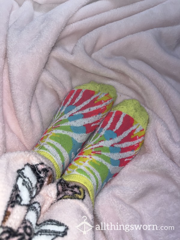 Bright Tie-dye Ankle Socks