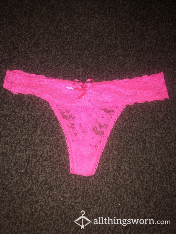 Bright Vibrant Pink Tight Thongs