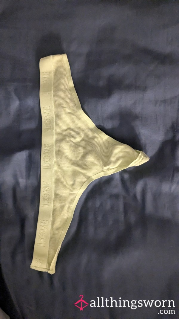 Bright Yellow Cotton Thong