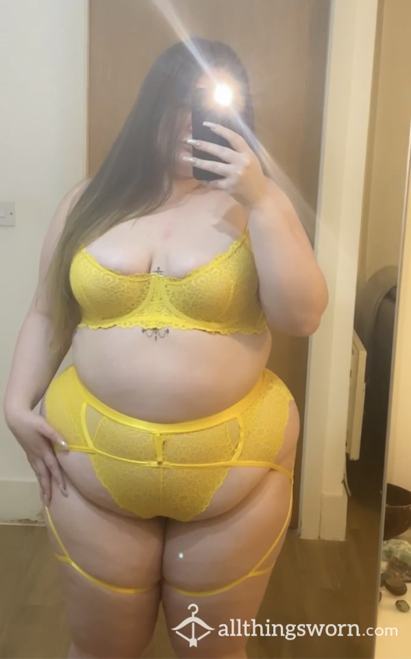 Bright Yellow Lingerie Set