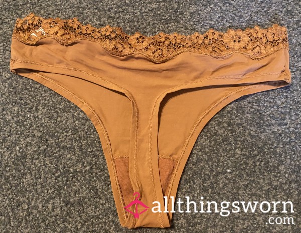 Bronze Satiny Thong