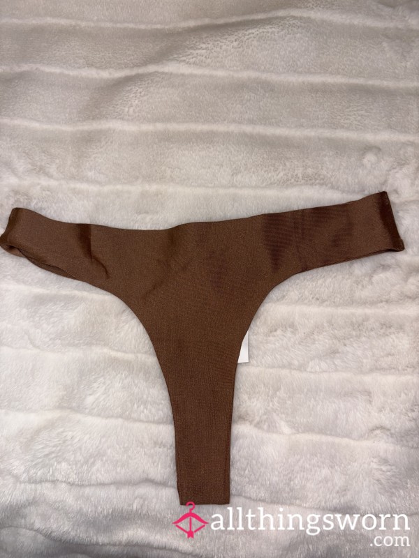 Brown Athletic Thong