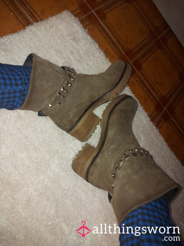 Brown Boots Stivali Stivaletti Shoes Scarpe