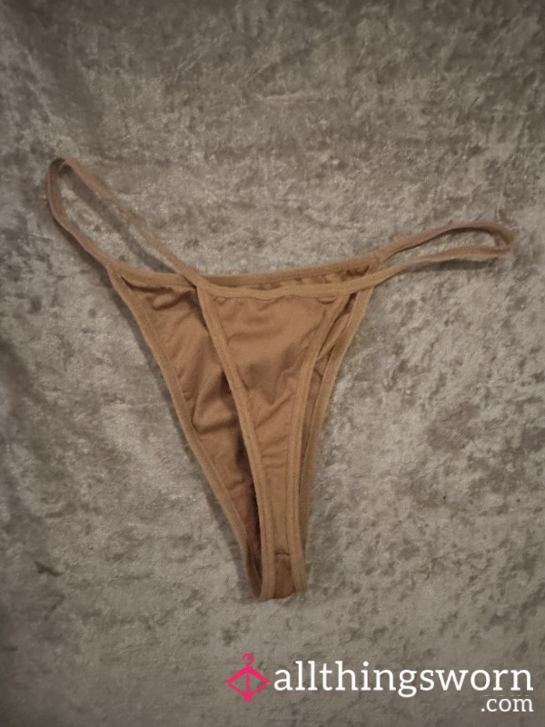 Brown Cotton Thongs