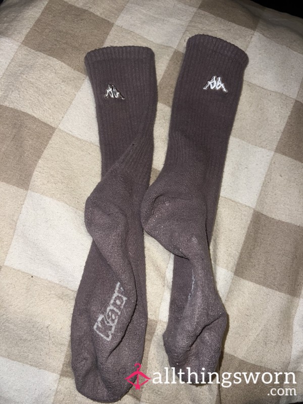 Brown Crew Kappa Socks