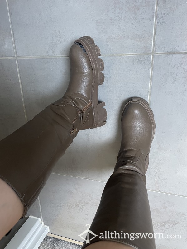 Brown Knee High Boots